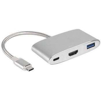 Innergie Magic Cable USB Tipo C a USB - Carga y sincronización, 1 m, color Oro Blanco Marfil Plata. Adaptador multipuerto MagiCable USB-C a HDMI - Plata