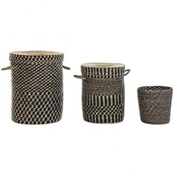 Juego de Cestas DKD Home Decor Colonial Fibra (45 x 45 x 56 cm)