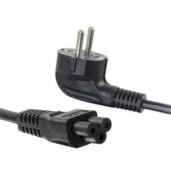C2G - Cable (1 m (CEE 7/7 a IEC 60320 C5), 1 m, Macho/Macho, CEE7/7, C5 acoplador, 250, Negro)
