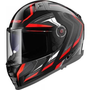 Casco Integral LS2 FF811 Vector II Alizer Negro-Rojo XS