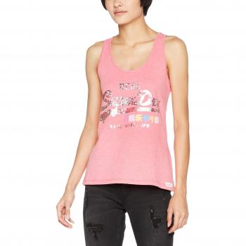 Superdry Premium Goods Entry, Camiseta de Tirantes para Mujer, Rosa