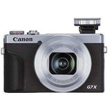 Cámara Compacta Canon PowerShot G7X Mark III Plata con Kit de Batería y Batería Adicional