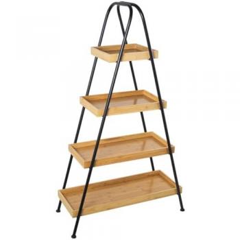 Estantería Alexandra House Living Marrón Negro Madera 70 x 120 x 31 cm
