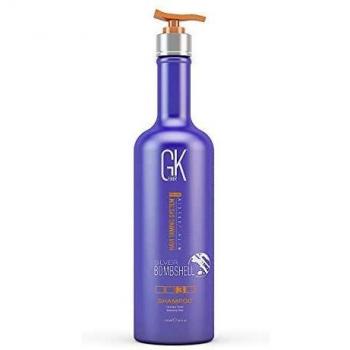 Champú Morado GK Hair Silver Bombshell 710ml - Para Cabello Rubio, Platino y Gris, Hidrata y Elimina Tonos Amarillentos