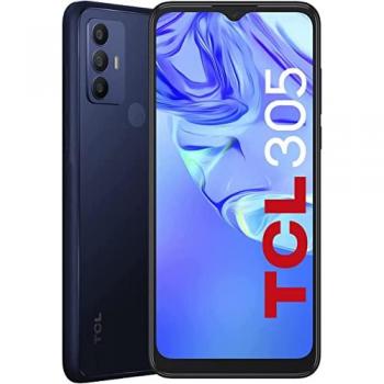 Smartphone TCL 305 - 64GB, 2GB RAM, Dual SIM, Azul Atlántico, Pantalla de 6.52 pulgadas