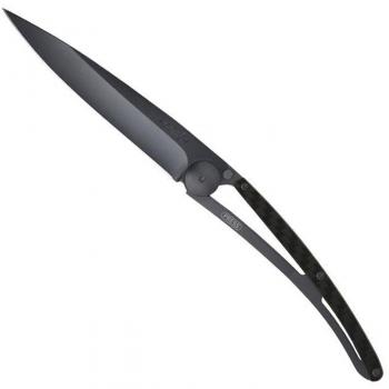 Navaja ultraligera Deejo 37g con mango de fibra de carbono color negro