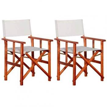 Solid Acacia Wood Director's Chairs Set of 2
