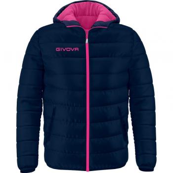 Givova Olanda Kids Puffer Jacket - Blue/Fuchsia, 2XS