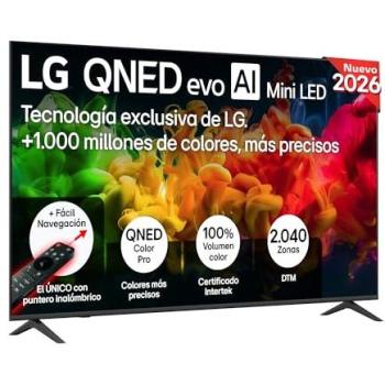 Smart TV LG QNED evo MiniLED 75 4K UltraHD AI con WebOS y HDR10 Pro - Modelo 75QNED80B6A