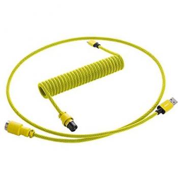 CableMod Pro Coiled Keyboard Cable USB-C to USB-A, 150cm, Dominator Yellow