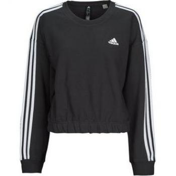 adidas Women's Essentials 3-Stripes Black Crop Sweatshirt