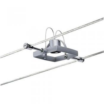 Foco Paulmann Mac II para sistema de cableado, 1x10W GU5.3, cromo mate, 12V, metal/plástico