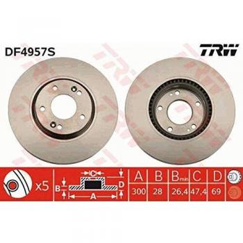 TRW Freno de disco (Single) DF4957S