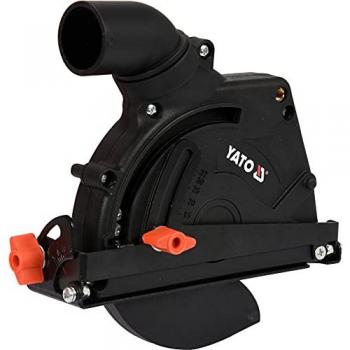 Cubierta de extracción universal Yato YT-82986 para amoladora angular, profesional, para separar y cortar madera, incluye hoja de sierra de 125 mm, soporte M14