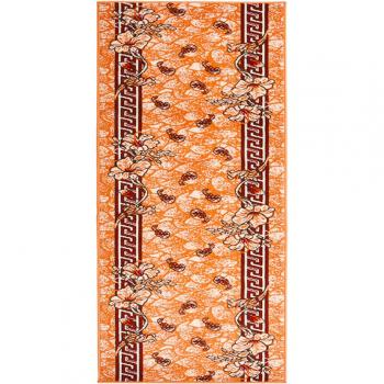 Alfombra de pasillo terracota 100x250 cm