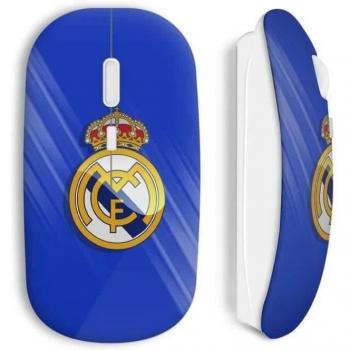 Ratón Inalámbrico MANIACASE Real Madrid USB Wifi Compatible Mac y PC Color Azul