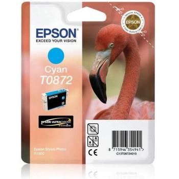Epson T0872 Cartucho de Tinta Cian Original para Stylus Photo R1900, C13T08724010
