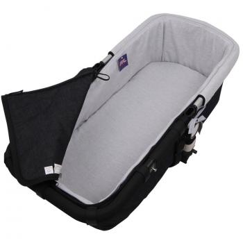 Tititnins® - Funda Capazo Velcro Bugaboo Buffalo GRIS MELANGE - Acolchado Transpirable-