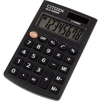 Calculadora de bolsillo Citizen SLD-200NR, Negro