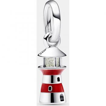 Charm colgante Faro de plata y vidrio fotoluminiscente