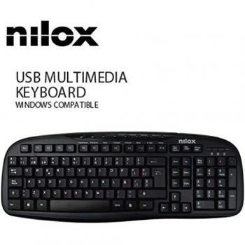 Teclado Multimedia Nilox USB - Negro ESP QWERTY