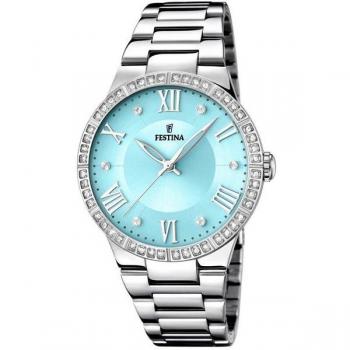 Reloj Festina Boyfriend F16719/4 para Mujer con Esfera Azul y Caja de Acero Inoxidable 316L Gris Plata