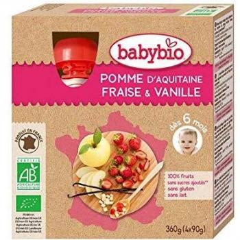 Babybio - Pomme d'Aquitaine Fraise Vanille