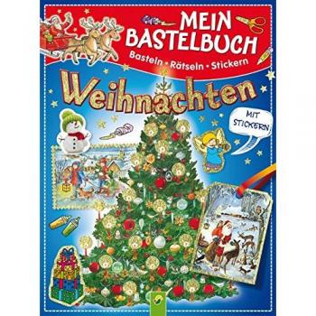 Libro de Manualidades Navideñas: Recorta, Resuelve y Pega Stickers