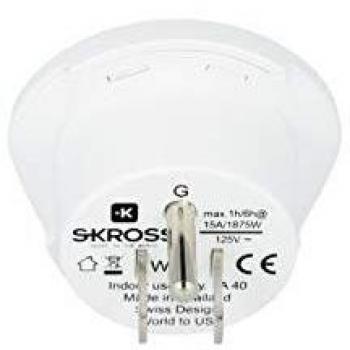 Skross World to USA - Adaptador de viaje, color blanco
