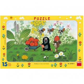 Puzzle infantil Krtek en excursión 15 piezas