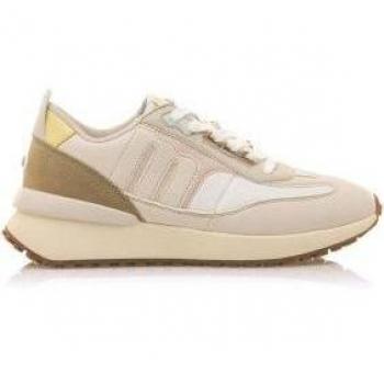 Mustang Zapatillas Deportivas Qamar para Mujer en Beige con Cierre de Cordones y Puntera Redonda