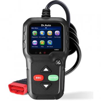 2.8' LCD OBD2 Herramienta Diagnóstico Automóvil Universal OBD II Escáner Lector de Código de Coche y Escáner de sistemas de sensor de O2 Portátil del Motor del Vehículo para Cerrar Comprobar la Luz del Motor, Lee y Borra los Códigos de Falla por D