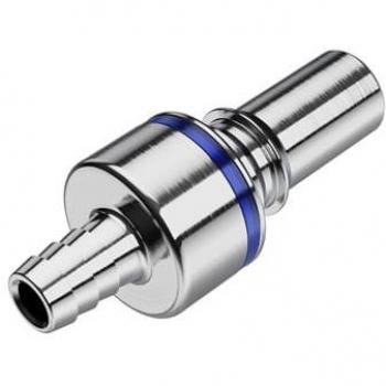 CPC Everis LQ6 Series Quick Connect Plug for 3/8 Hose - Blue, Water Cooling Connector