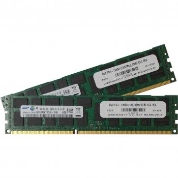 Samsung 16GB kit (2x8GB) Dual Rank x4 PC3-10600 (DDR3-1333) Registered ECC, CAS-9, 1.35V Server memory kit