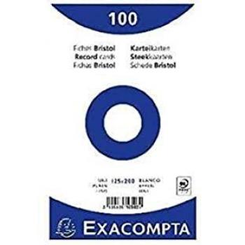 Exacompta 10503E - Paquete liso de 100 fichas, 125 x 200 mm