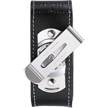 Victorinox V4.0520.31 Funda Piel Clip Rotativo, Gürteletui mit Metallklammer, Schwarz, Negro, S