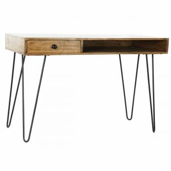 Escritorio DKD Home Decor 115 x 55 x 76 cm Natural Negro Metal