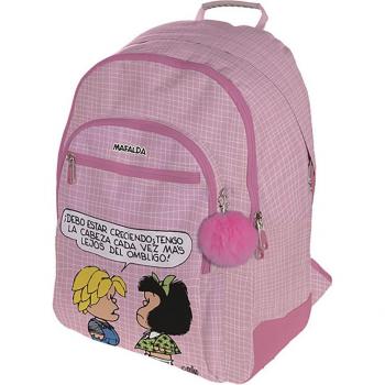 Mochila Infantil Rubber2 de Grafoplas con Diseño de Mafalda y Belly 45x33x22,5 Cm