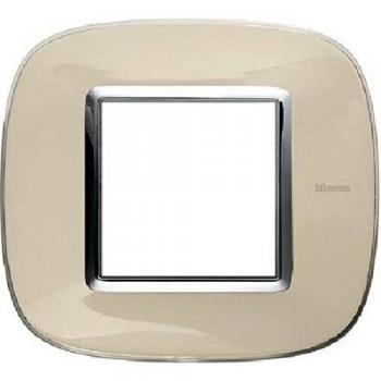 Placa Doble Modulo Avorio BTICINO AXOLUTE HB4802DA