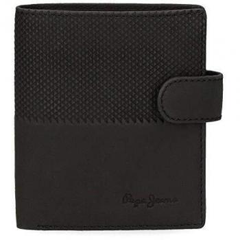 Cartera Pepe Jeans Half vertical con cierre de clic negra