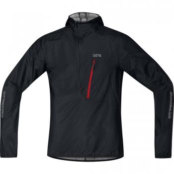 GORE Wear, Hombre, Chaqueta cortavientos con capucha de ciclismo, GORE C7 WINDSTOPPER Hooded Rescue Jacket, Talla: S, Color: Negro, 100224
