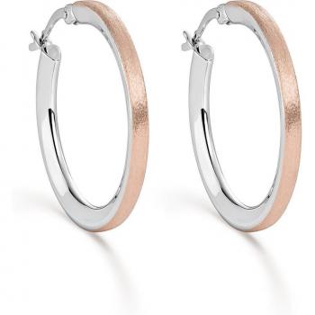 Pendientes criollas de plata bicolor con textura mate