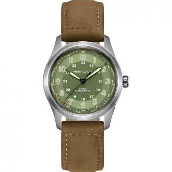 Hamilton Khaki Field Titanium Automatic Watch 38mm - Green/Brown - One Size