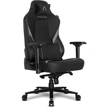 Silla Gaming Alpha Gamer PHENIX, Asiento Acolchado con Cojín y Almohada Cervical, Negro/Gris