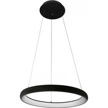 Lámpara colgante moderna Alessia Black - Italux, lámpara colgante LED moderna negra, blanco cálido 3000K, 2200lm