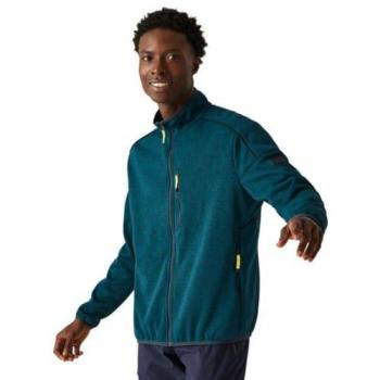Regatta Men's Kames Full Zip Fleece Jacket - Breathable Moroccan Blue Marl, Size L