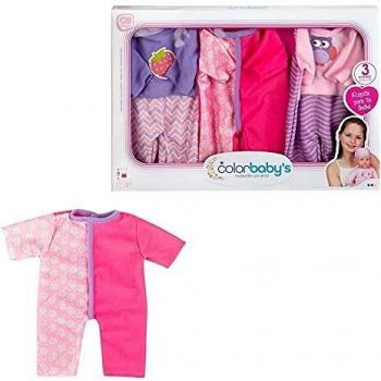 Set 3 Vestidos para muñecos de 42 cm