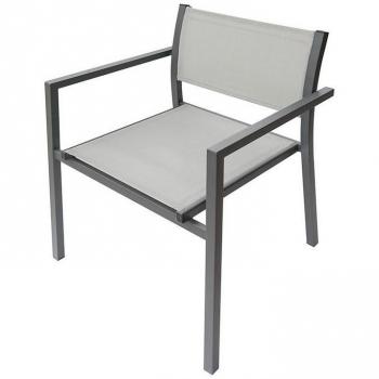 Sillón de jardín Capri en aluminio y multifibra con diseño bajo