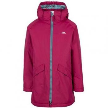 Trespass - Chaqueta Impermeable Observe de TP50 para Niñas, impermeable, transpirable, con costuras selladas, capucha ajustable, cierre frontal con cremallera y bolsillo delantero