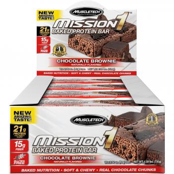 12 x Mission1 Clean Protein Bar 60 g Brownie de chocolate